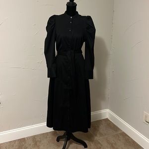 Puff Sleeve Button Down Maxi Dress